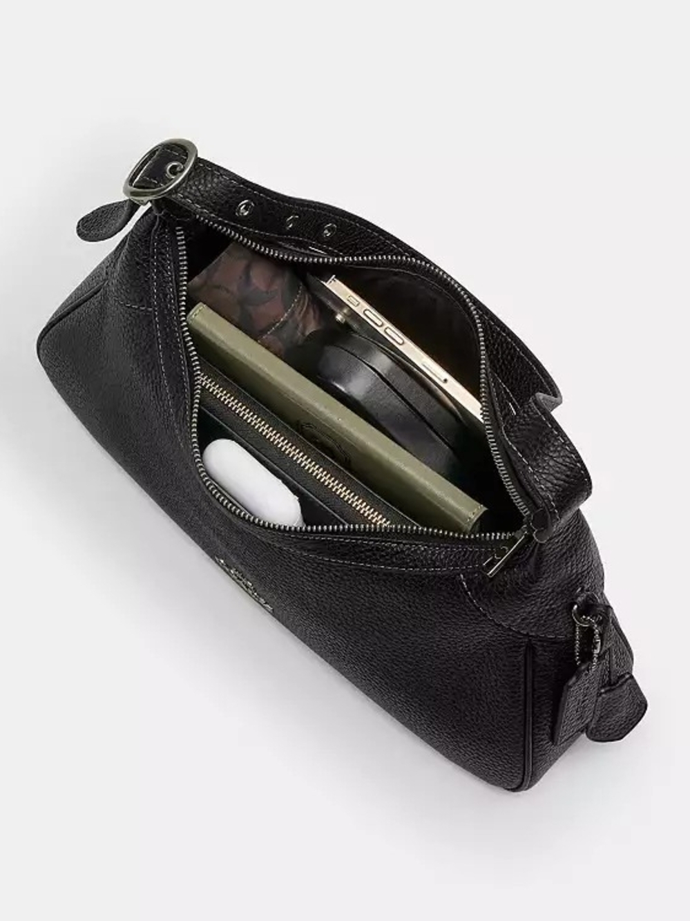 Coach Ella Small Shoulder Bag Gunmetal/Black - Picture 5 of 6